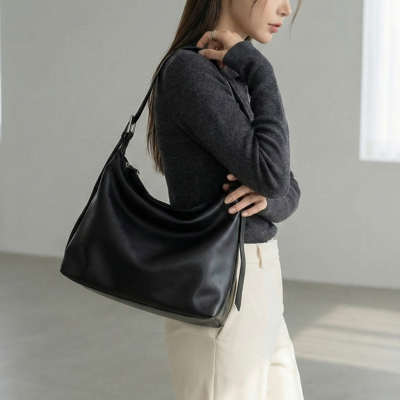Nora Slouchy Shoulder Bag