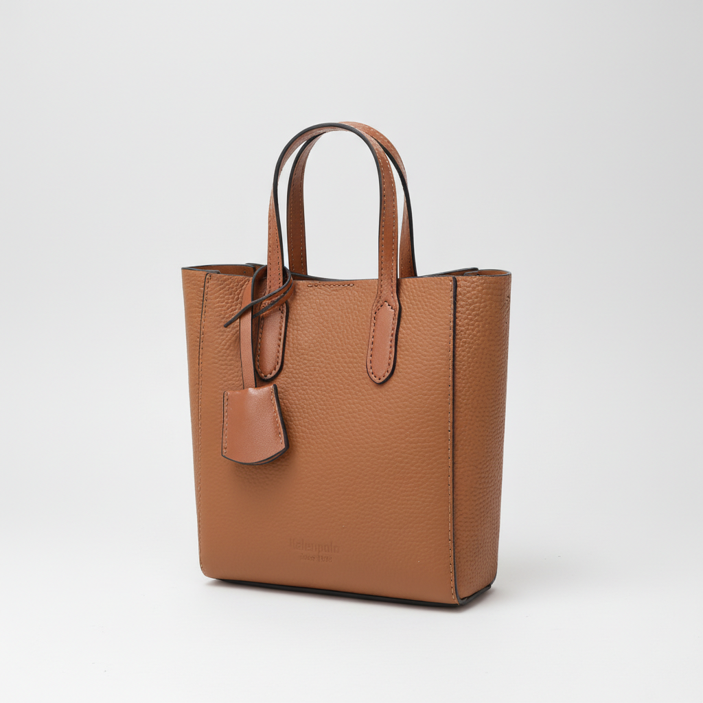 Noelle Leather Bucket Tote Bag