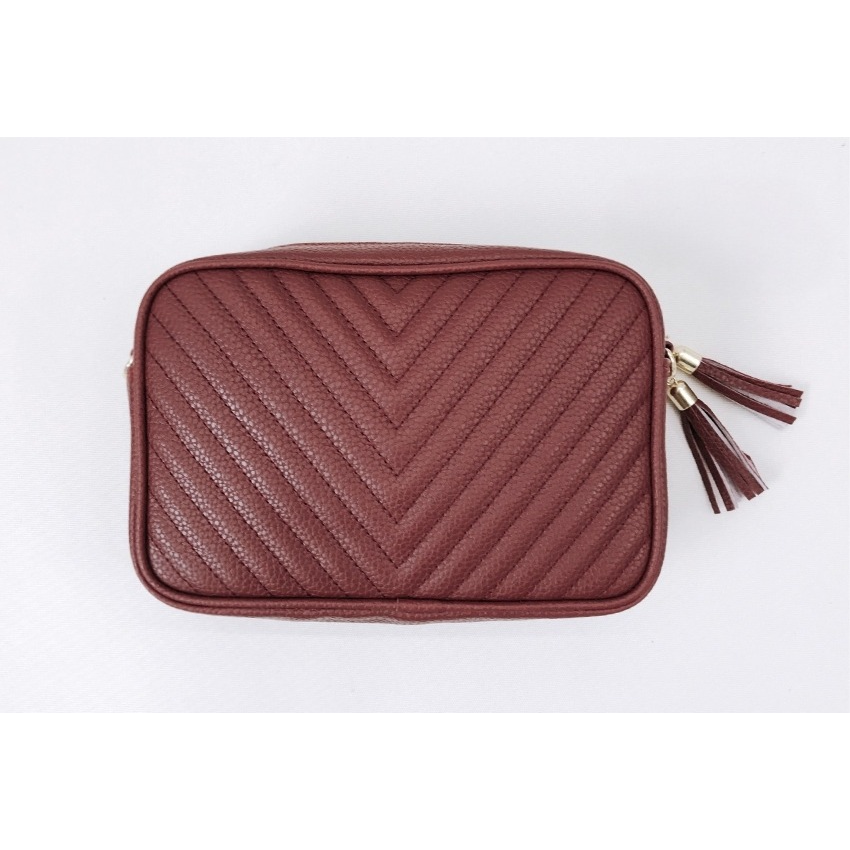 Lian Quilted Tassel Crossbody Bag