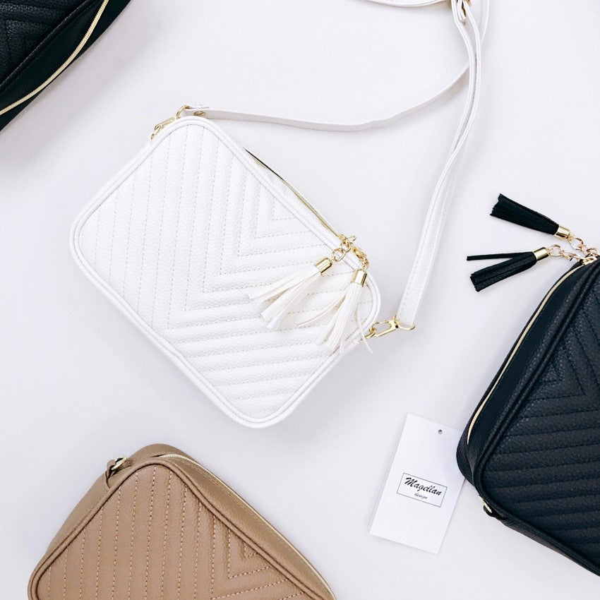 Lian Quilted Tassel Crossbody Bag
