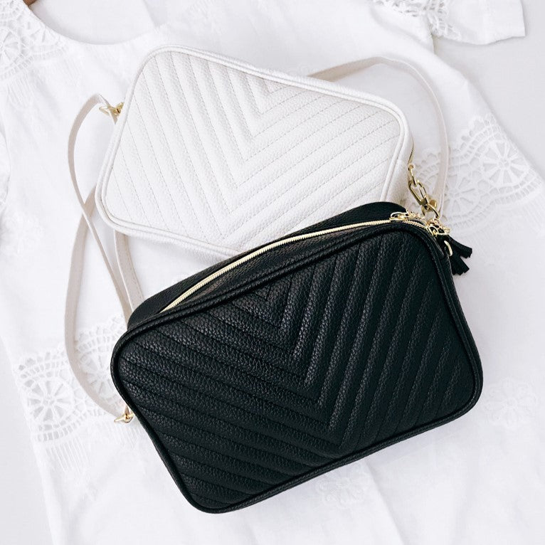 Lian Quilted Tassel Crossbody Bag