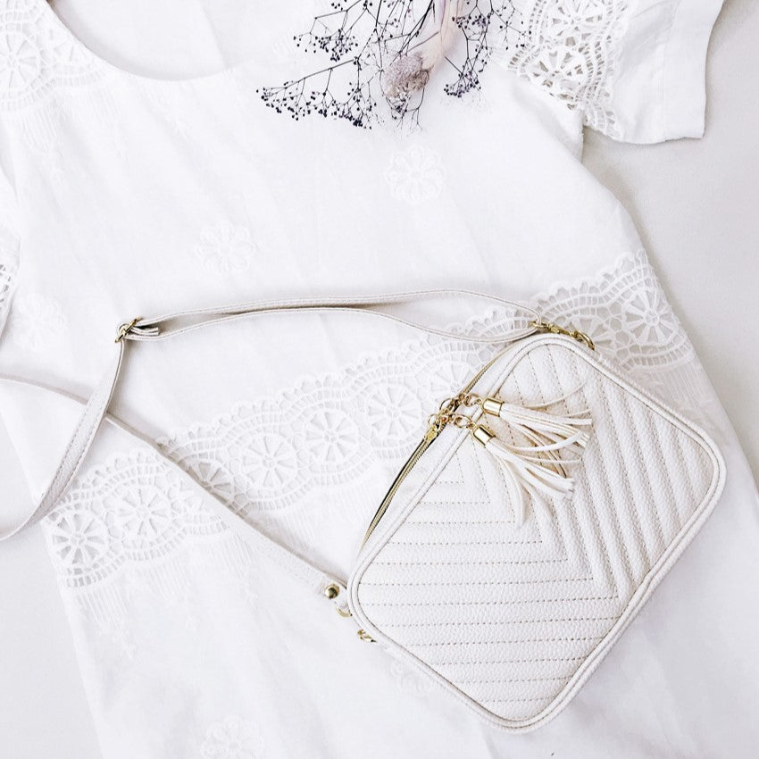 Lian Quilted Tassel Crossbody Bag