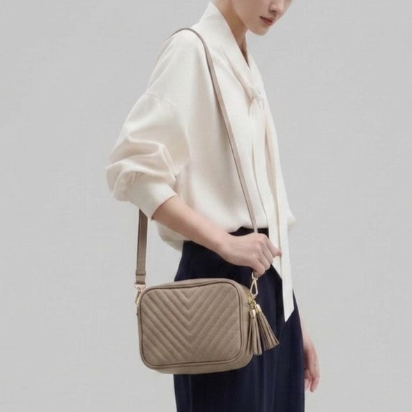 Lian Quilted Tassel Crossbody Bag